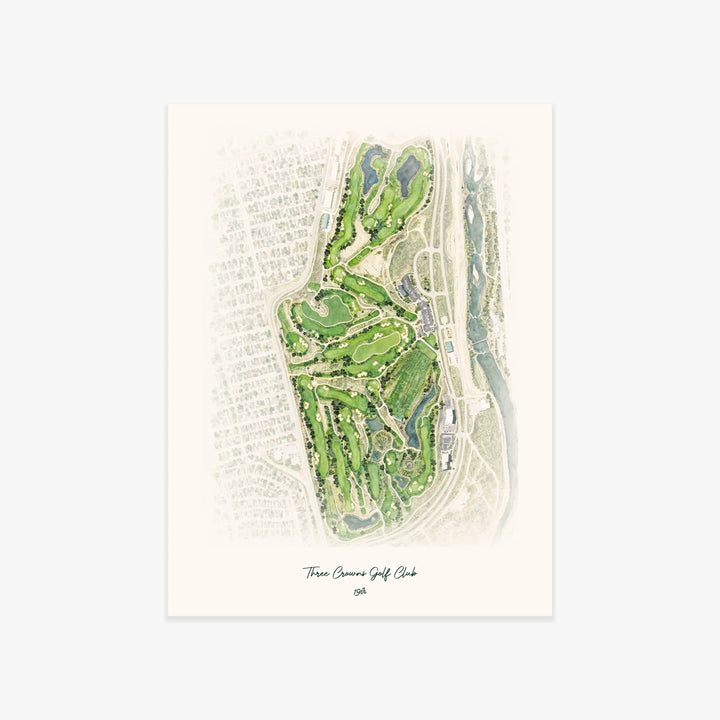Three Crowns Golf Club printed artwork