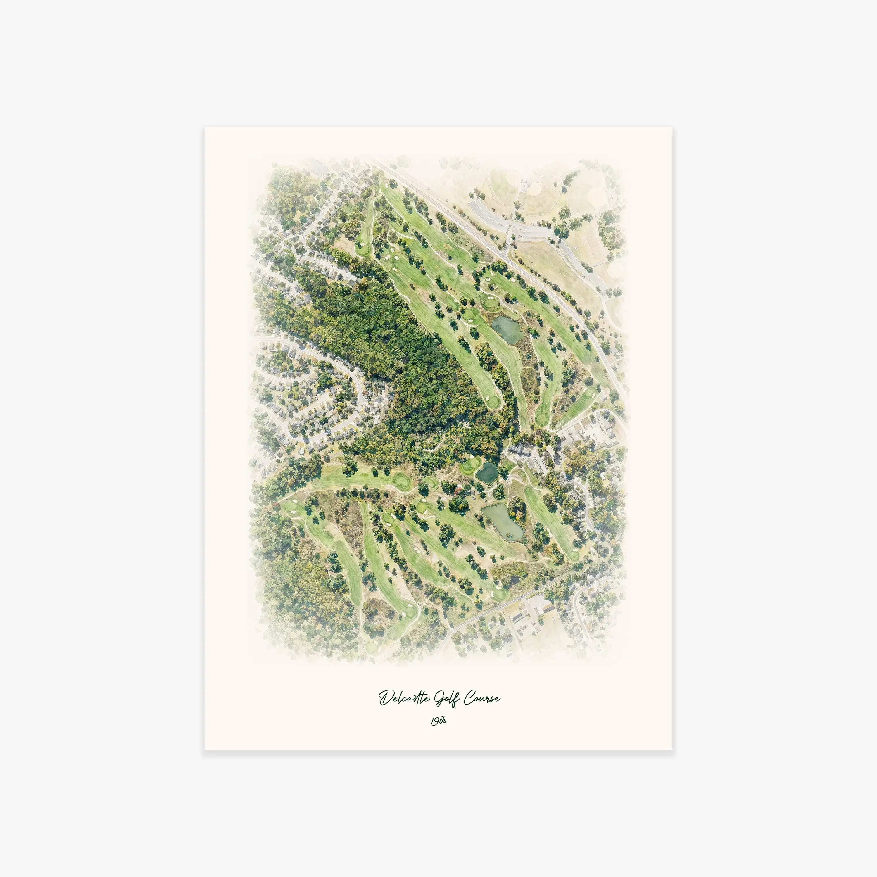 Delcastle Golf Course printed artwork