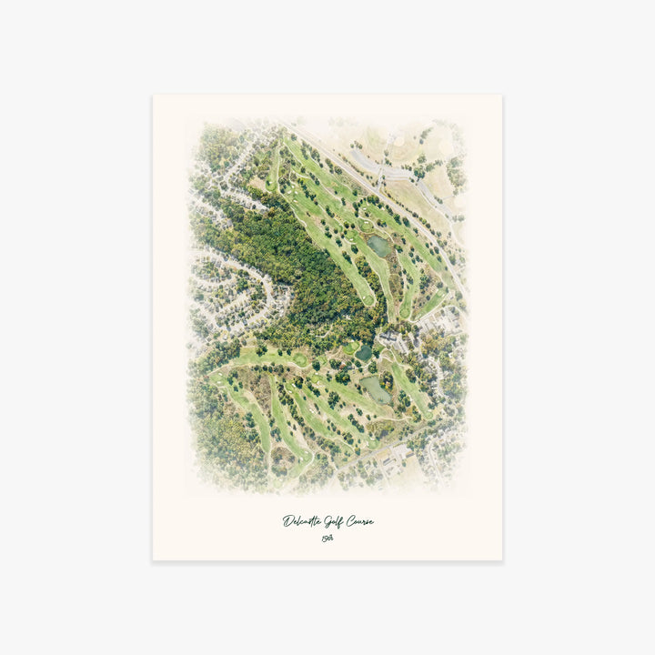 Delcastle Golf Course printed artwork
