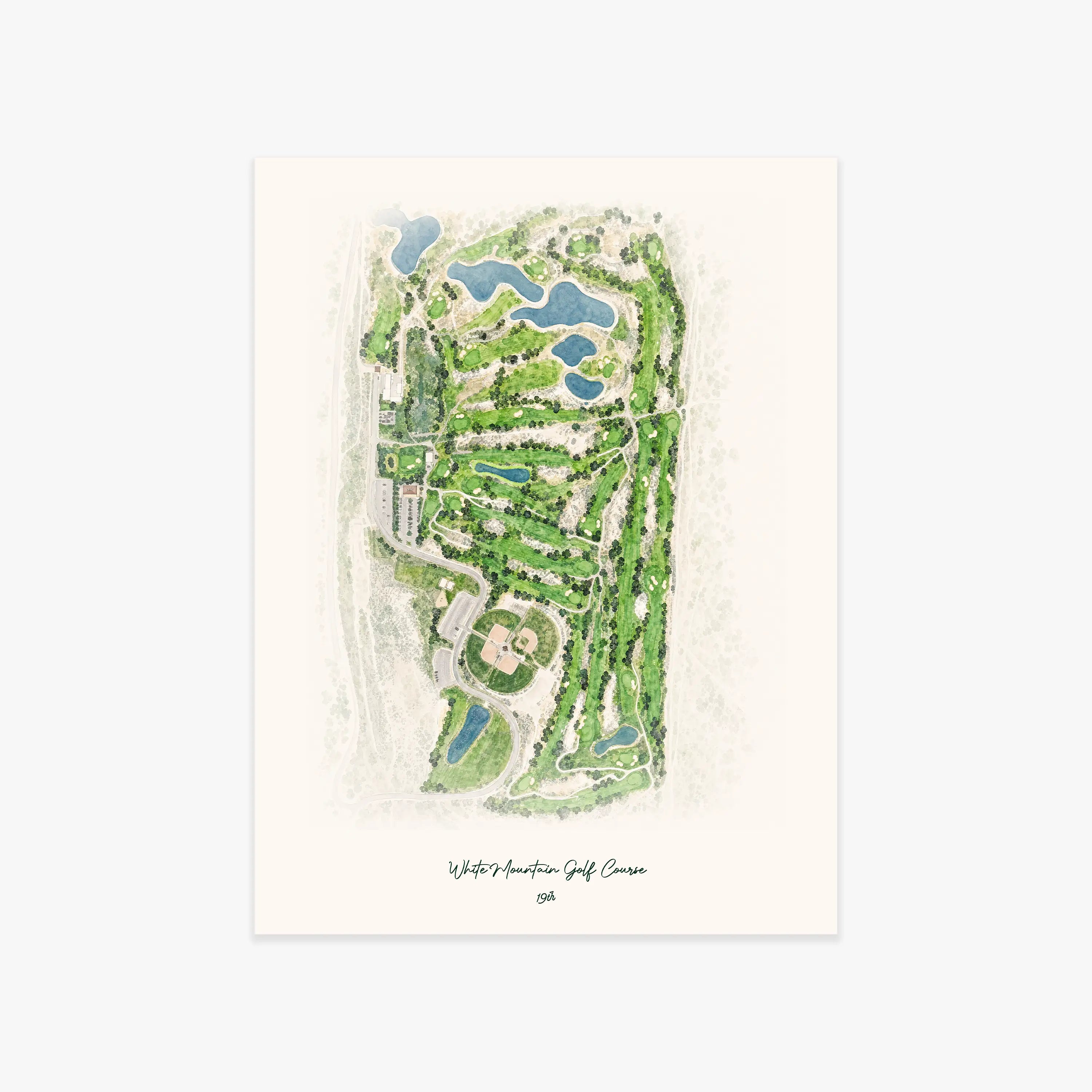 White Mountain Golf Course printed artwork