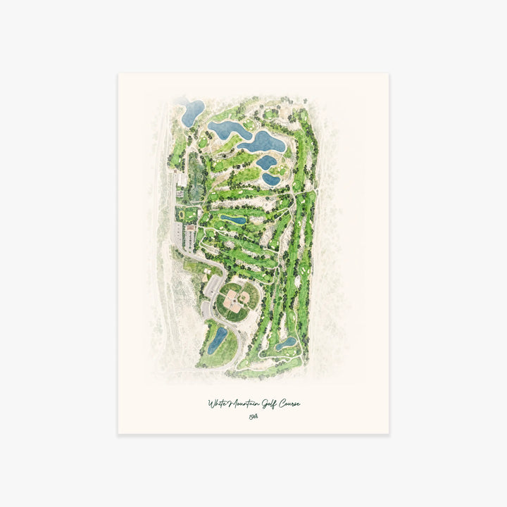 White Mountain Golf Course printed artwork