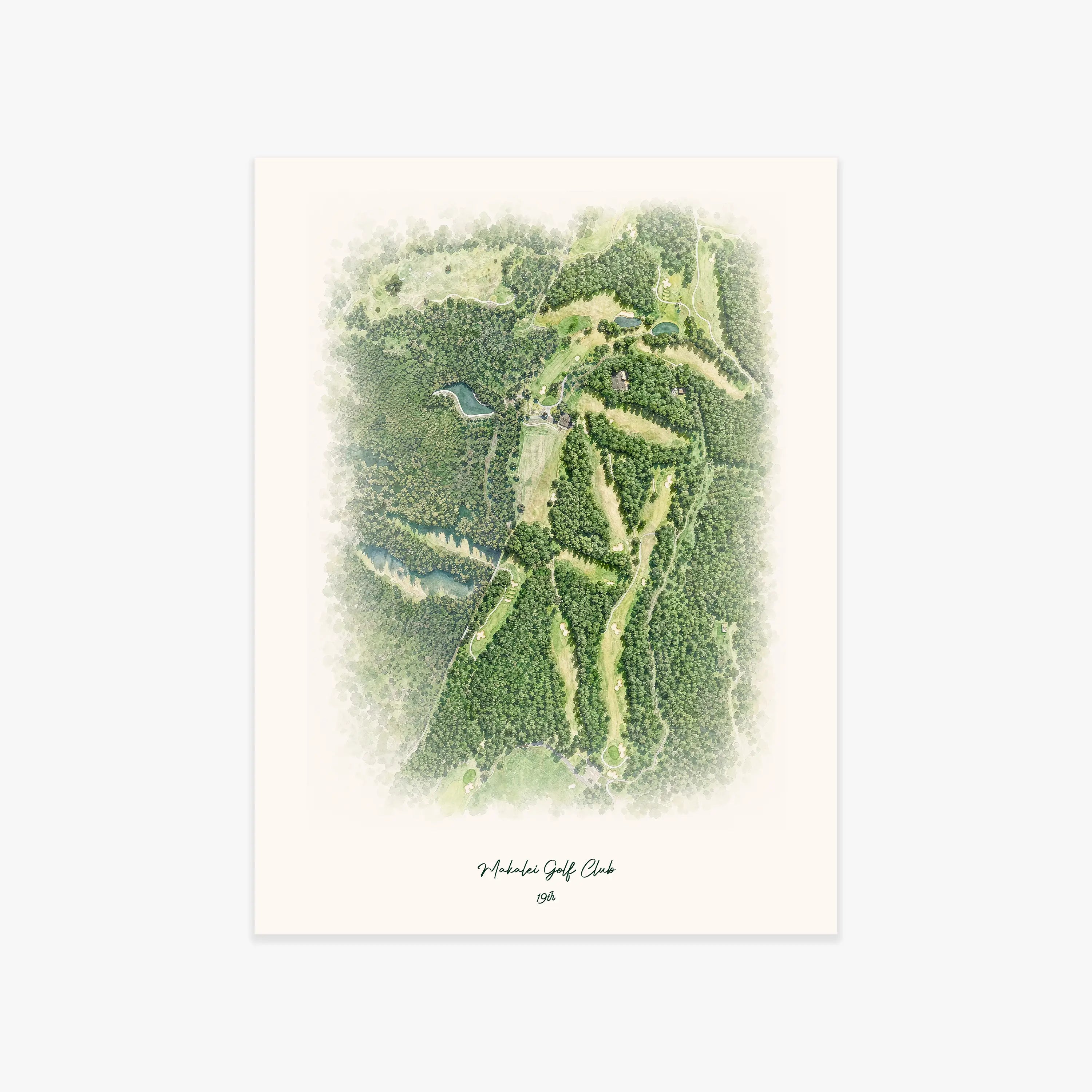 Makalei Golf Club printed artwork