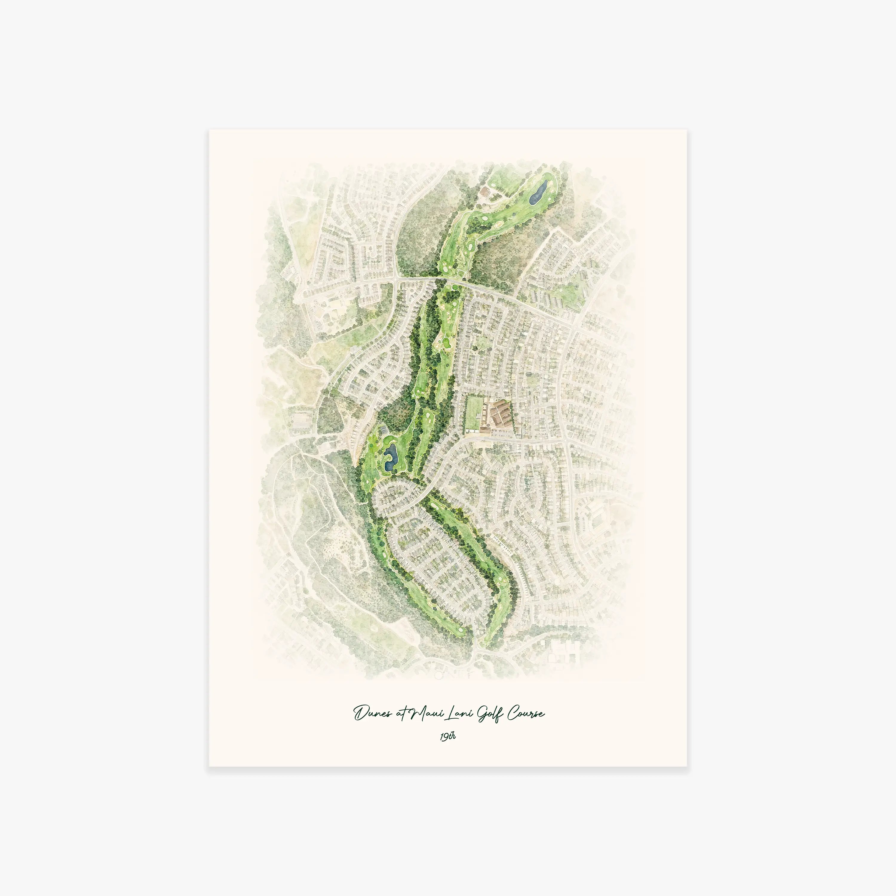 Dunes at Maui Lani Golf Course printed artwork