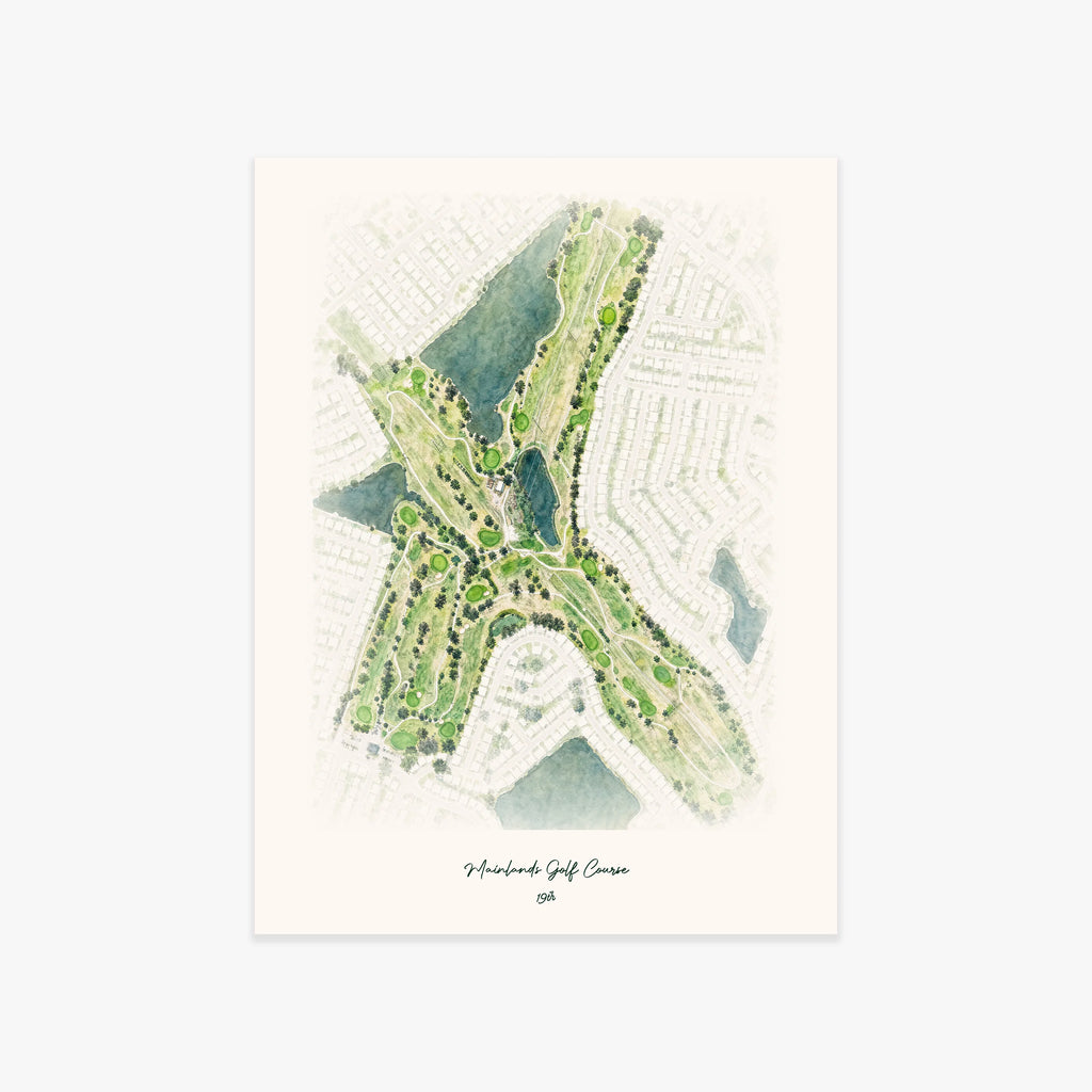 Mainlands Golf Course printed artwork