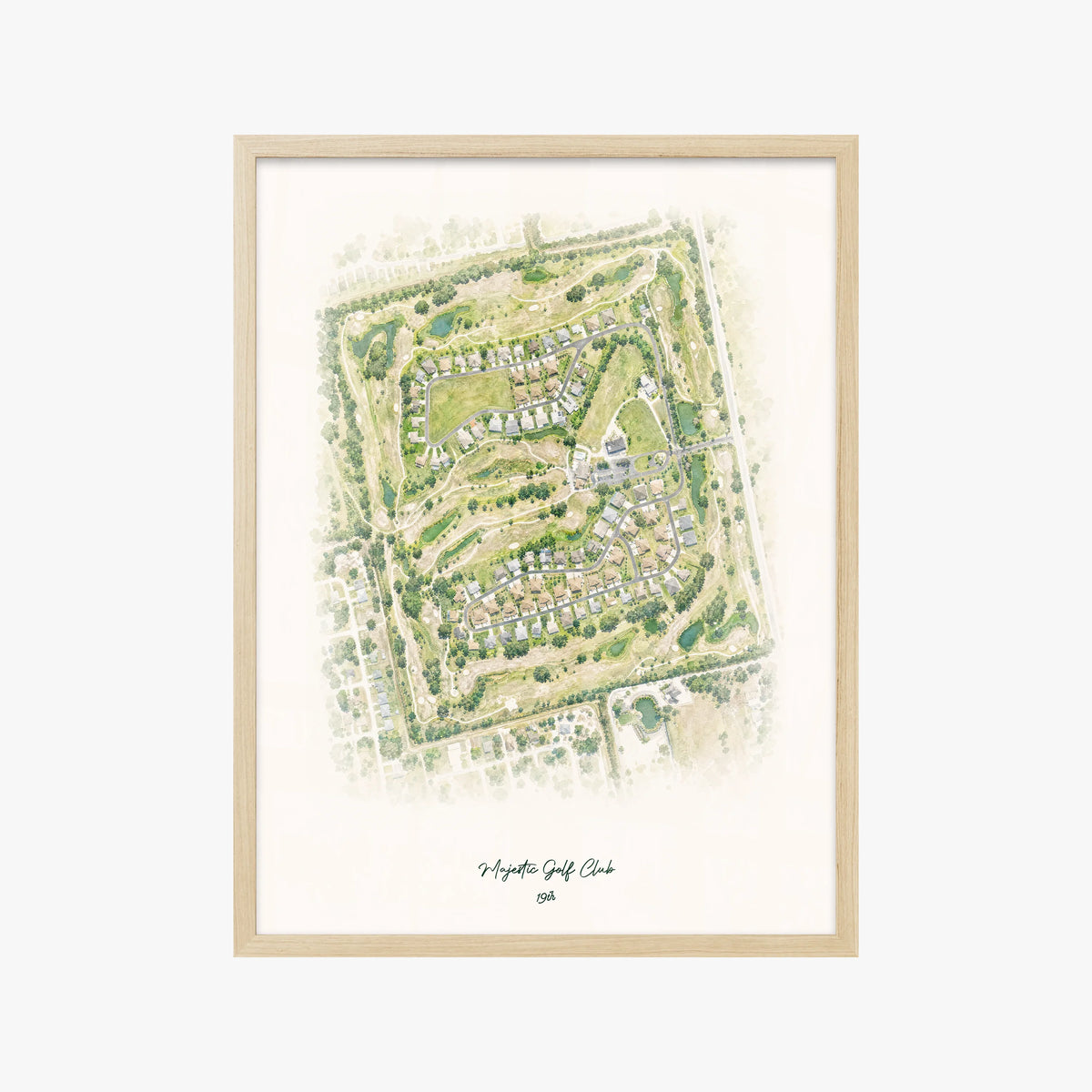 Majestic Golf Club wood frame