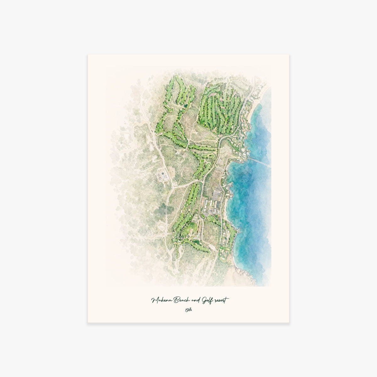Makena Beach and Golf resort printed artwork