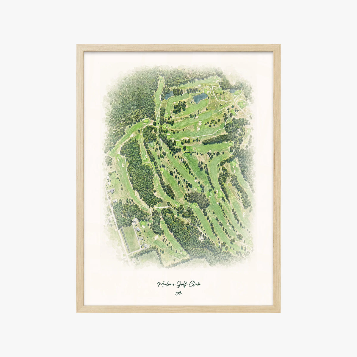 Malone Golf Club wood frame