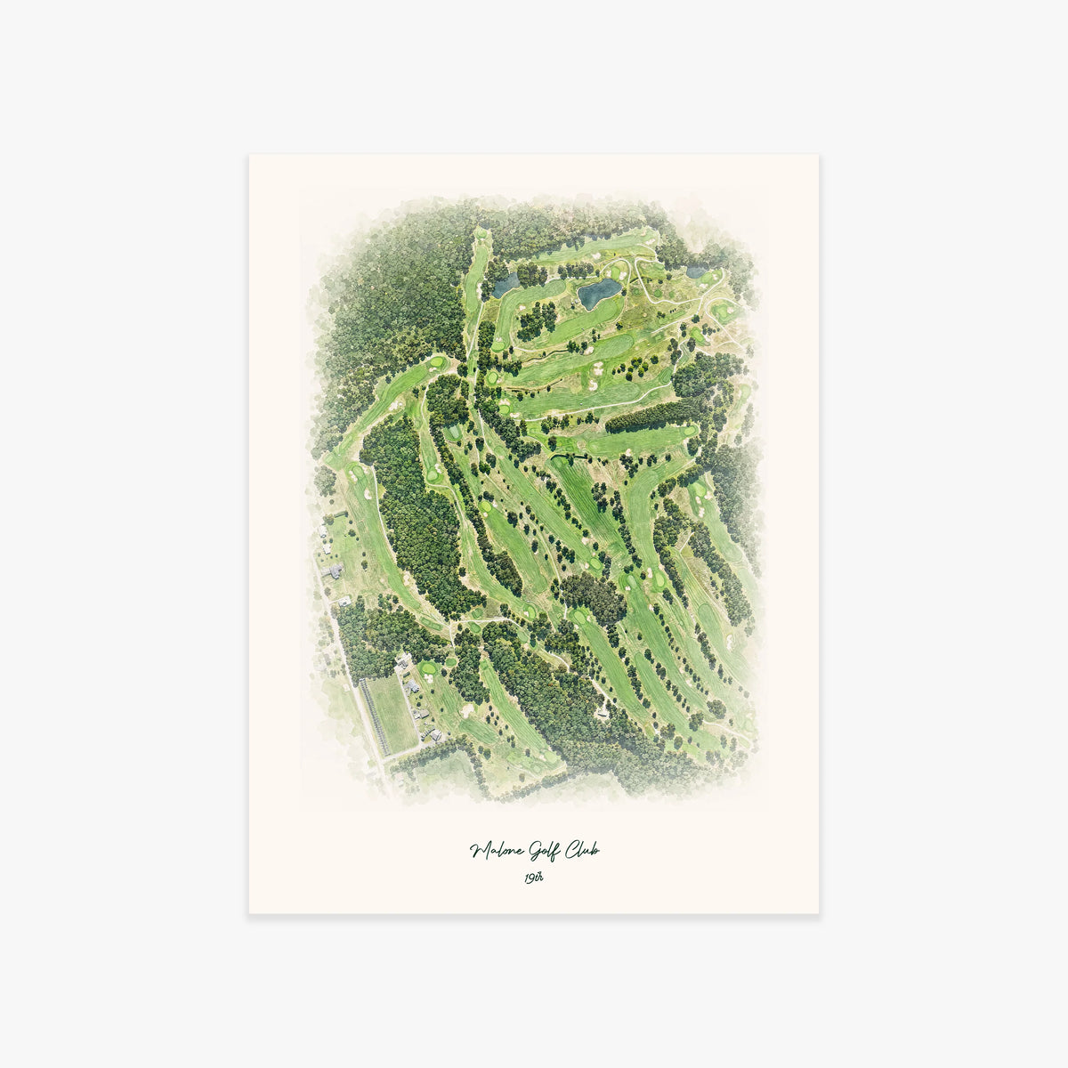 Malone Golf Club printed artwork