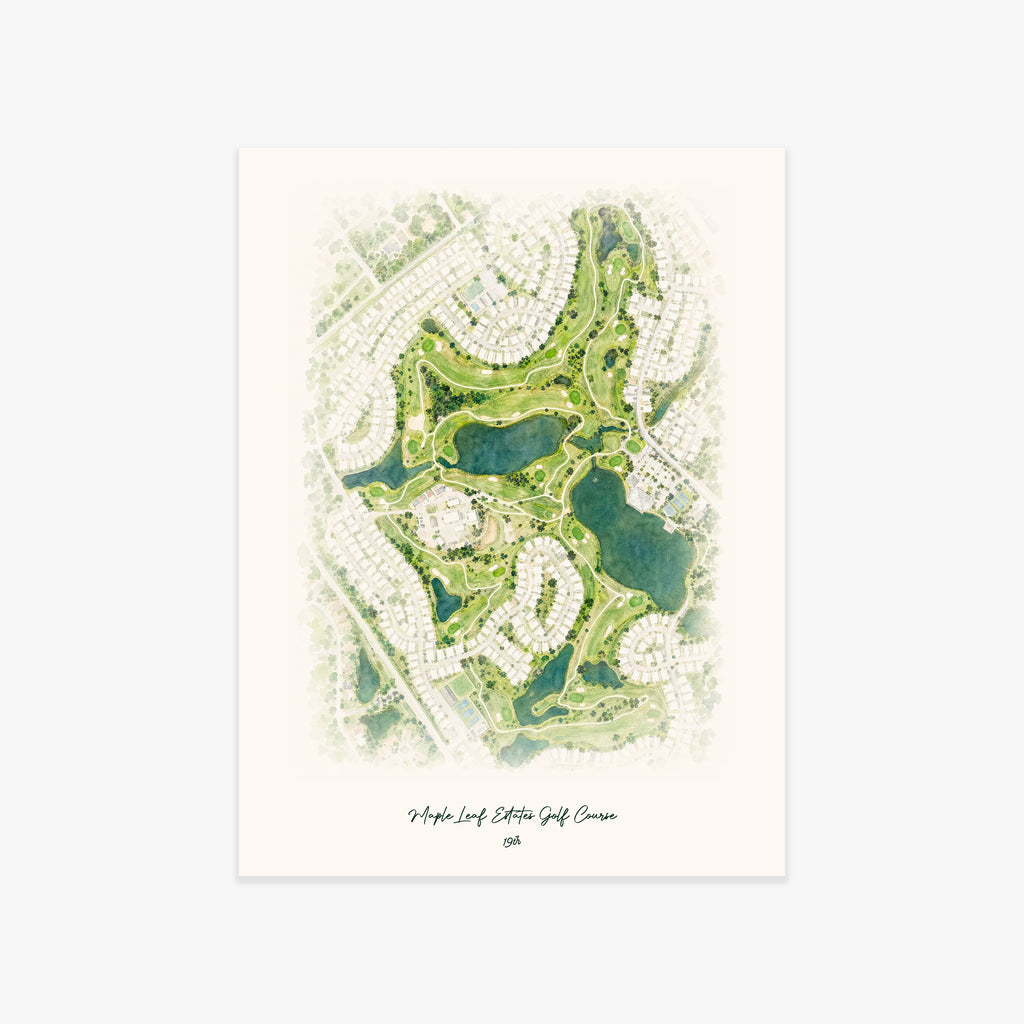 Maple Leaf Estates Golf Course printed artwork