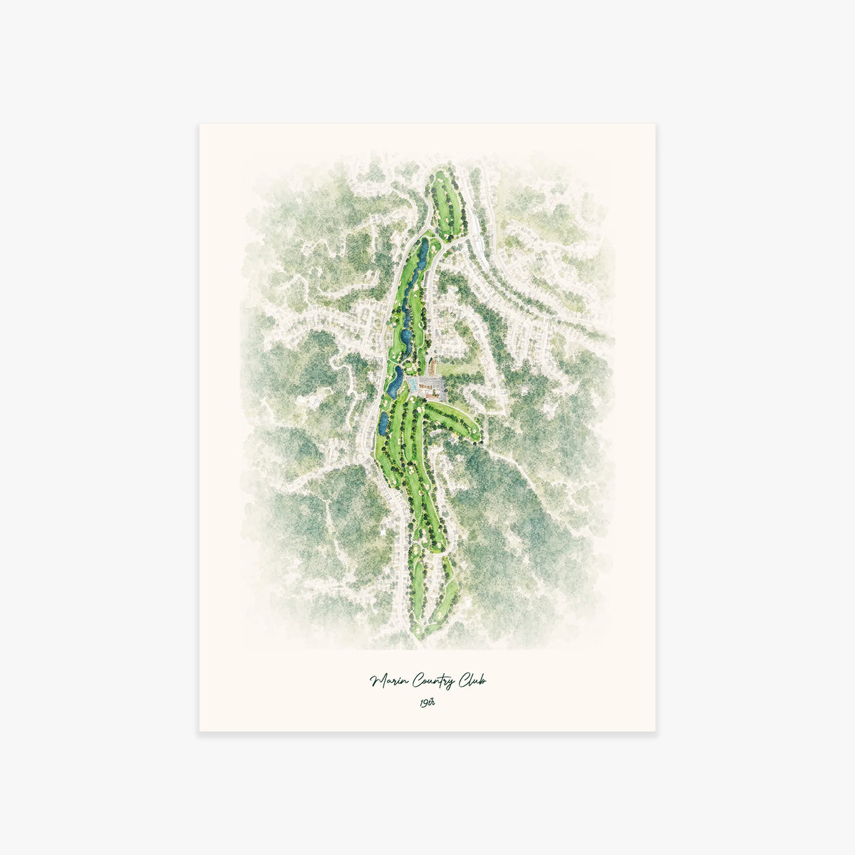 Marin Country Club printed artwork