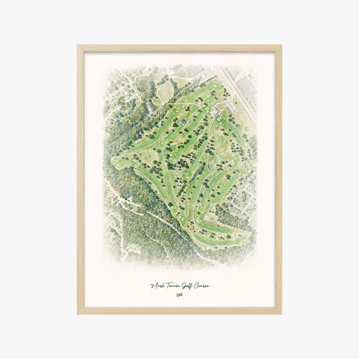 Mark Twain Golf Course wood frame