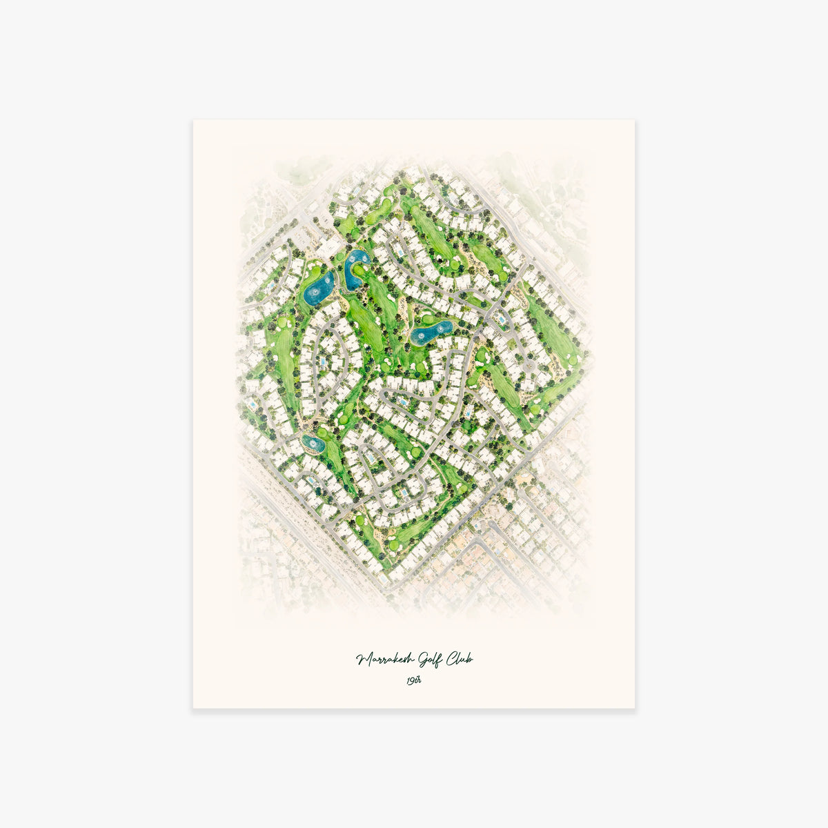 Marrakesh Golf Club printed artwork