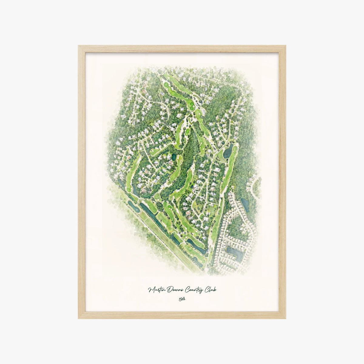 Martin Downs Country Club wood frame