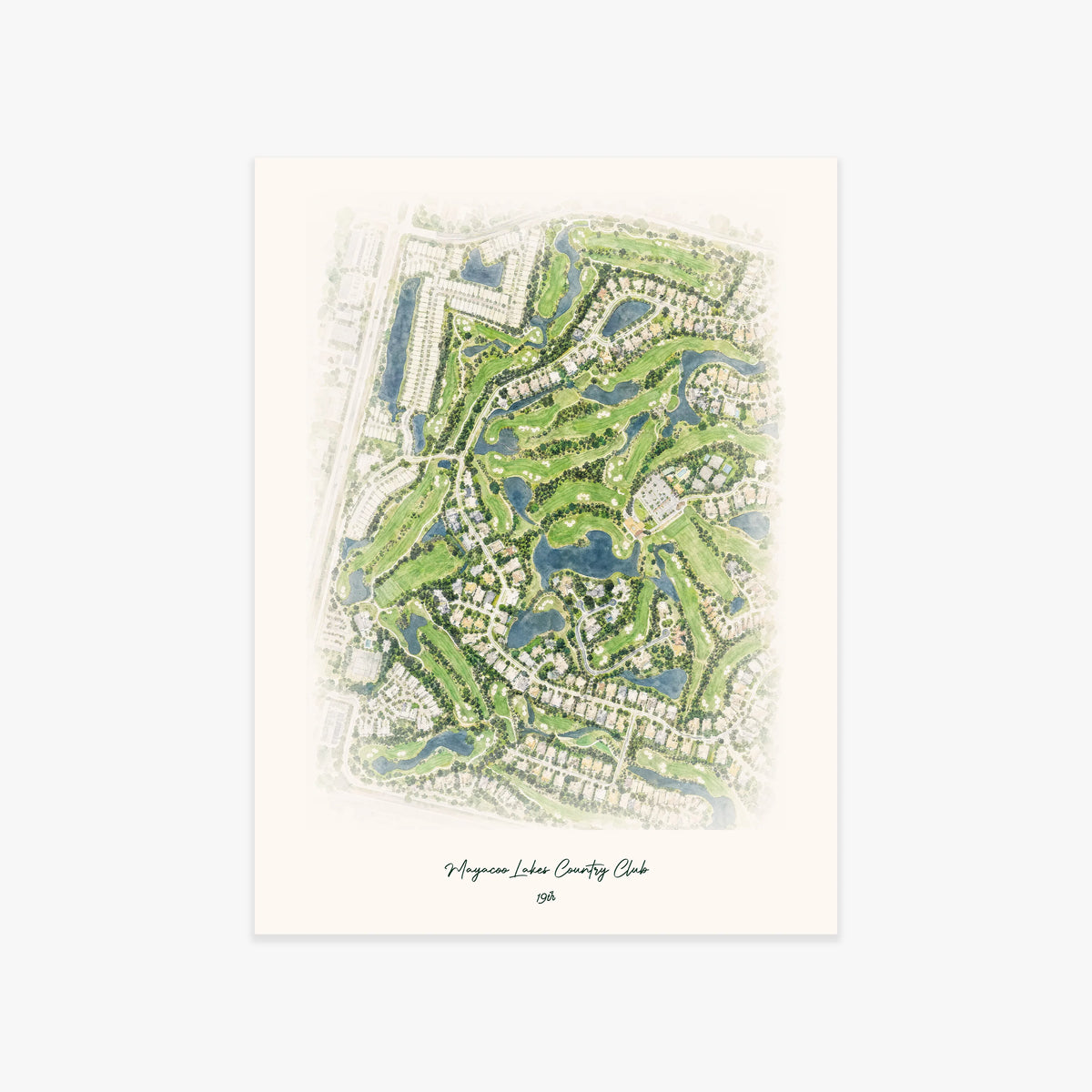 Mayacoo Lakes Country Club printed artwork
