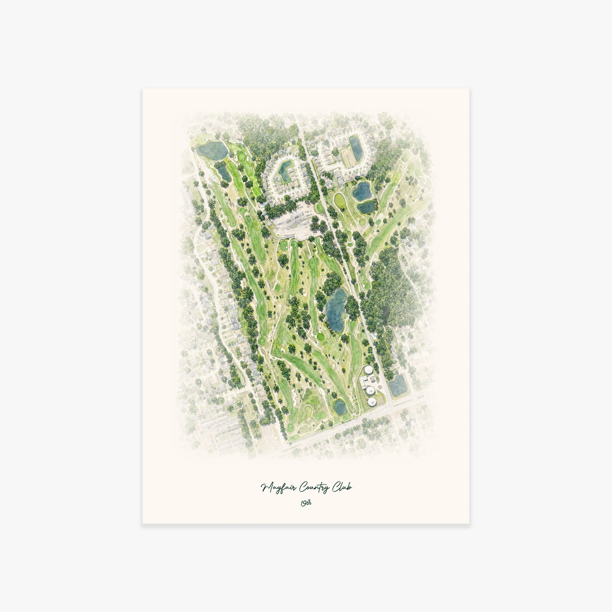 Mayfair Country Club printed artwork