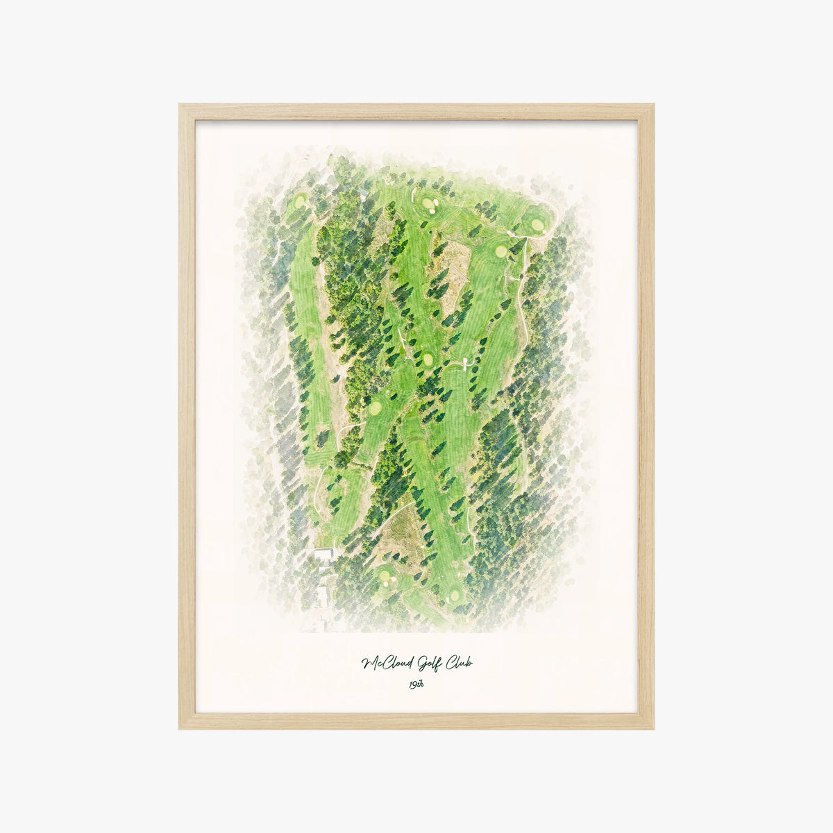 McCloud Golf Club wood frame