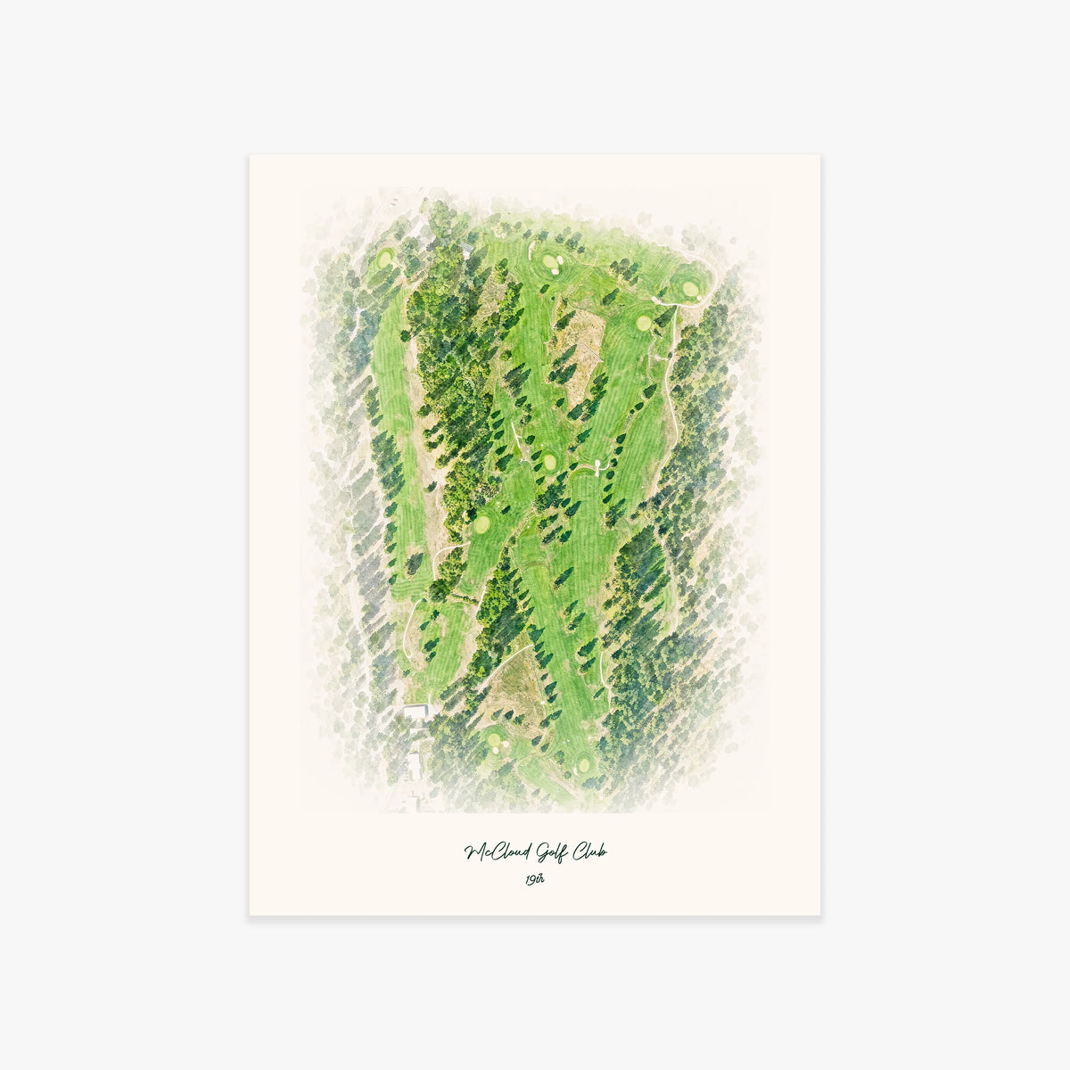 McCloud Golf Club printed artwork