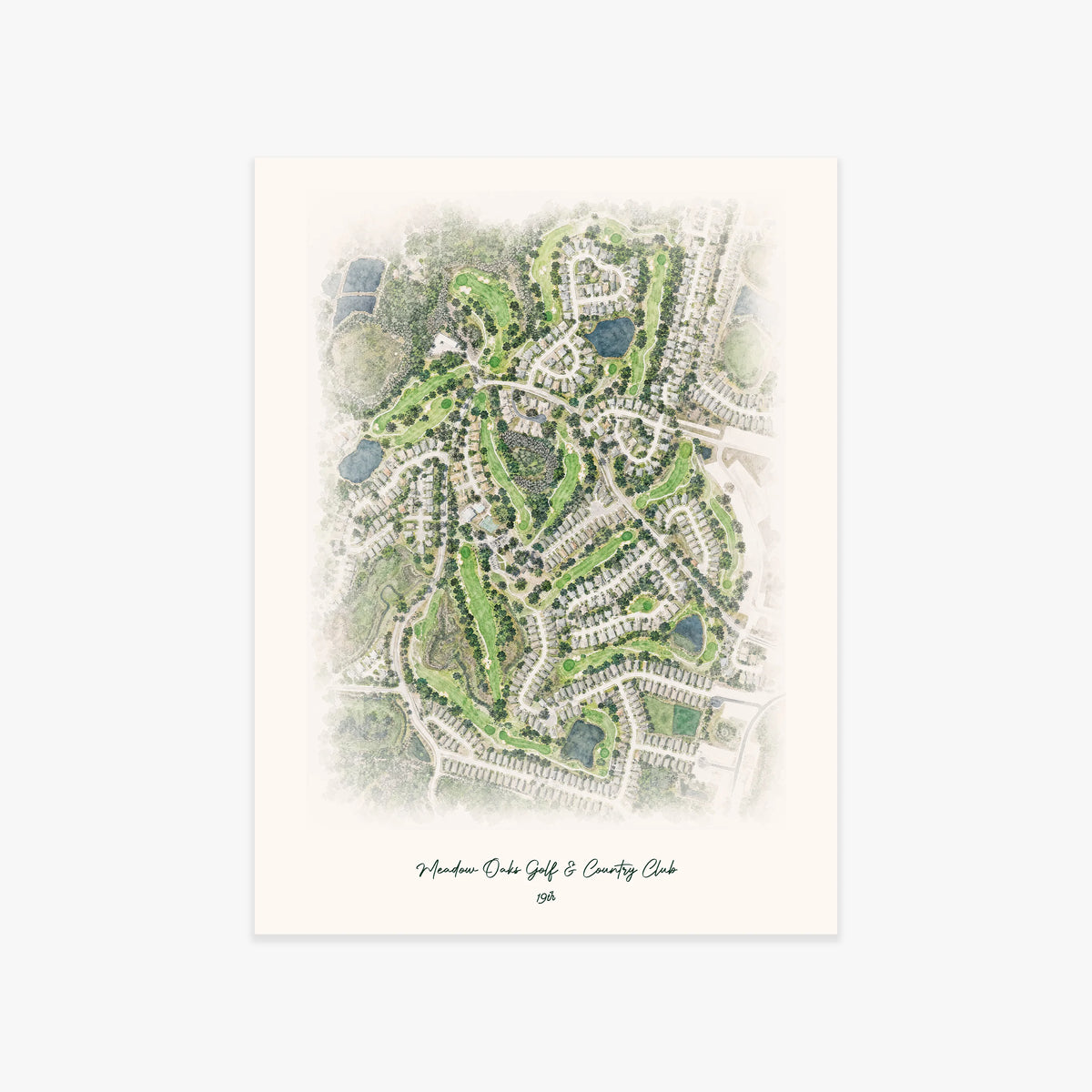 Meadow Oaks Golf & Country Club printed artwork