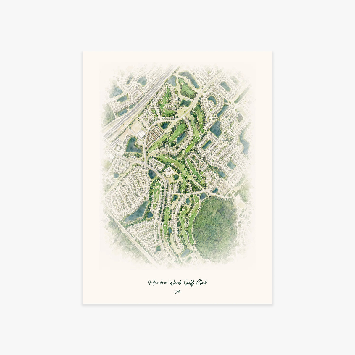 Meadow Woods Golf Club printed artwork
