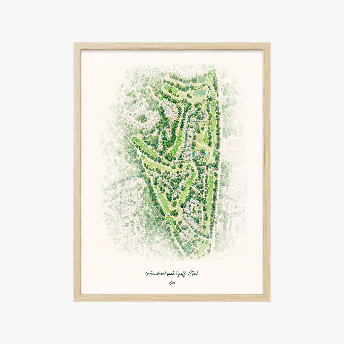 Meadowbrook Golf Club wood frame