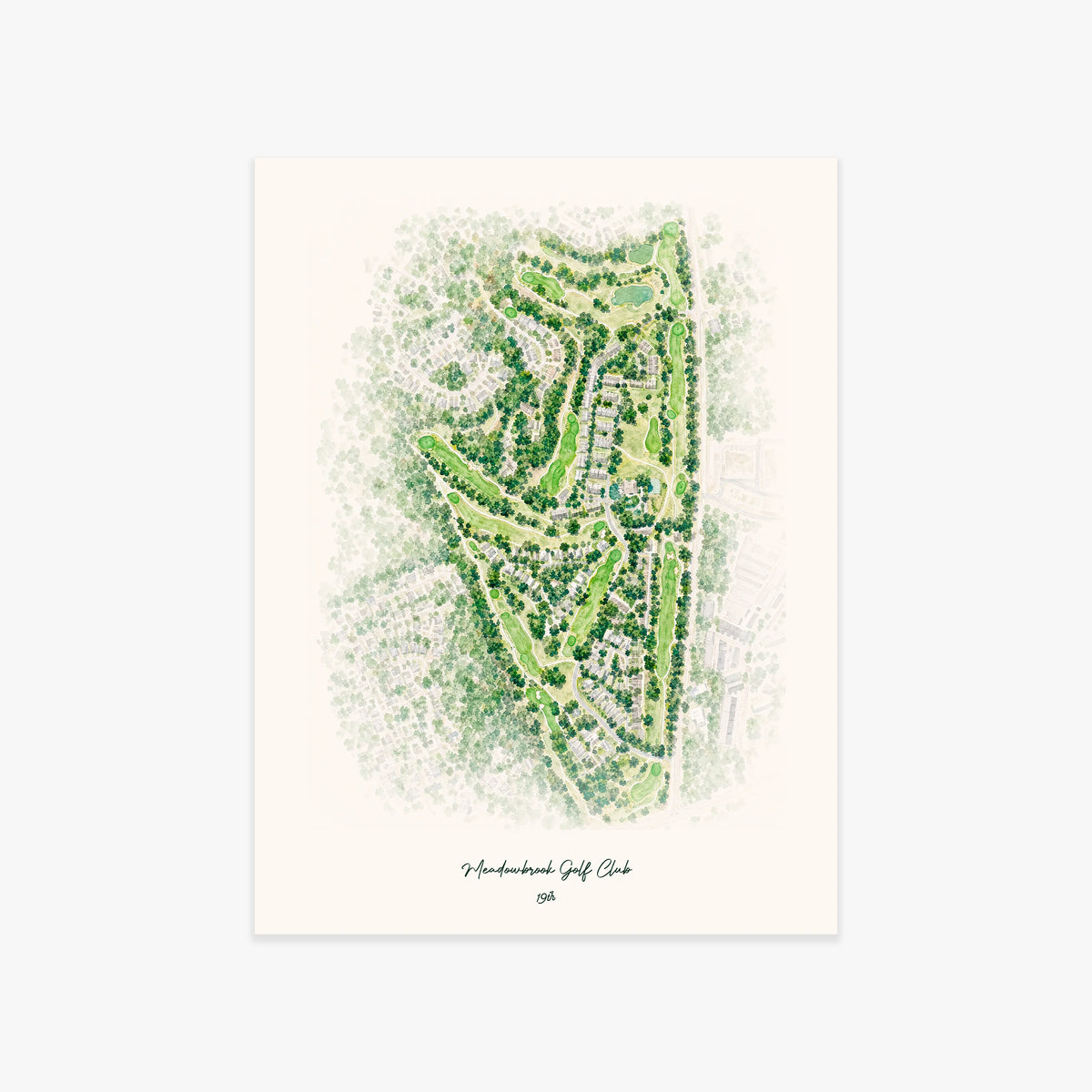 Meadowbrook Golf Club printed artwork