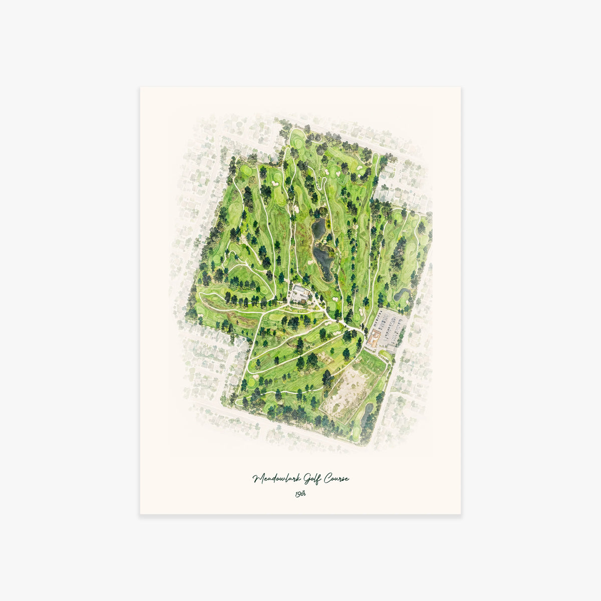 Meadowlark Golf Course printed artwork