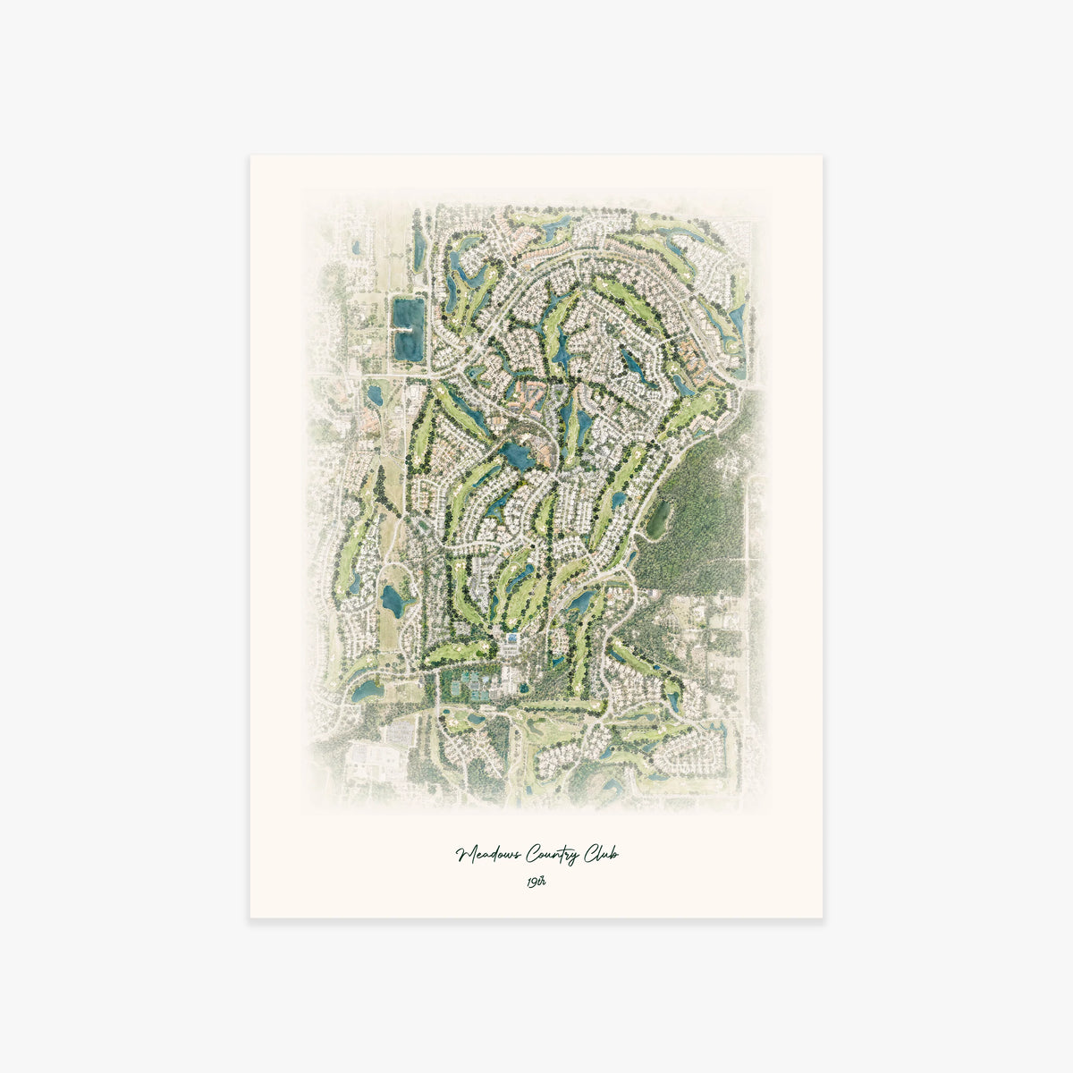 Meadows Country Club printed artwork