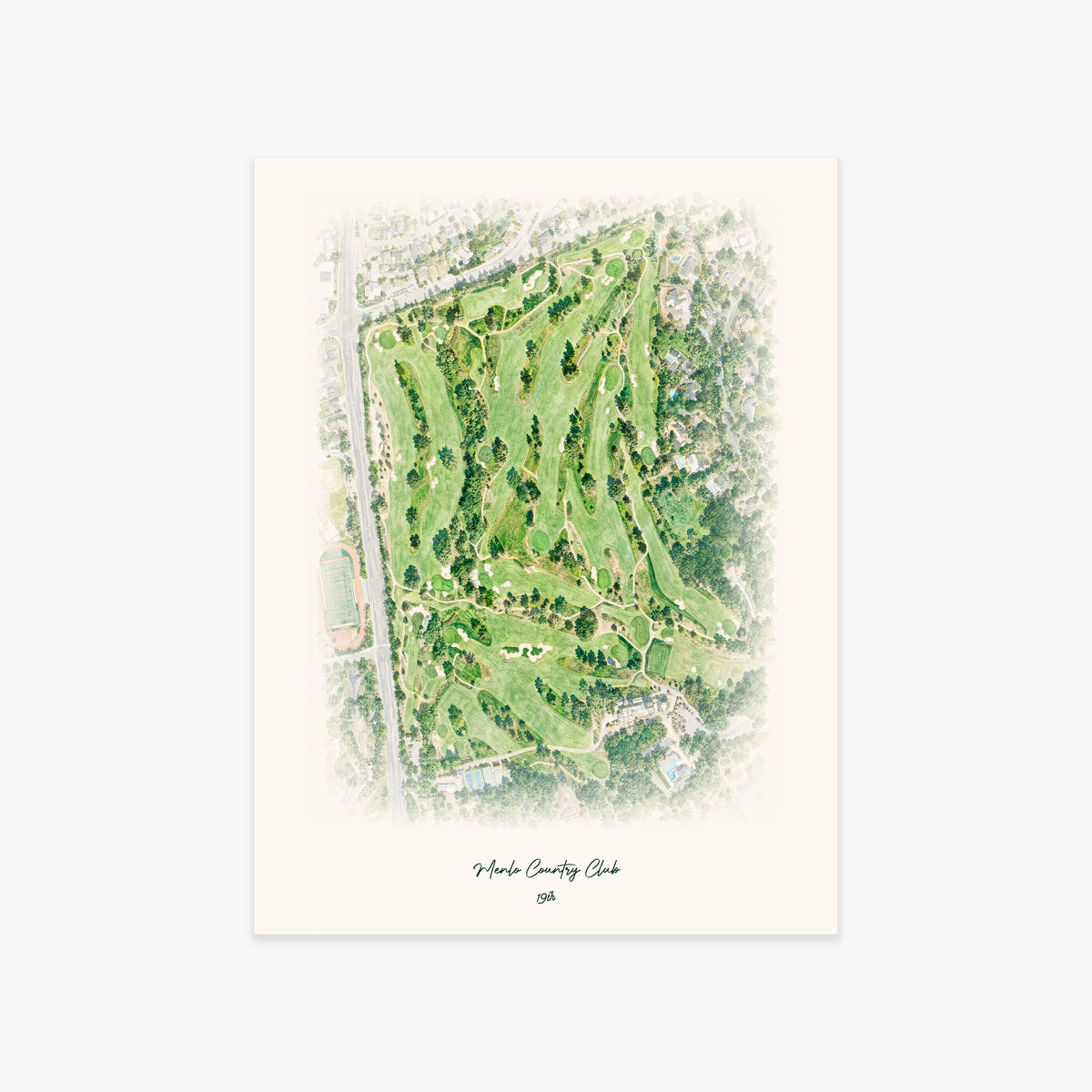 Menlo Country Club printed artwork