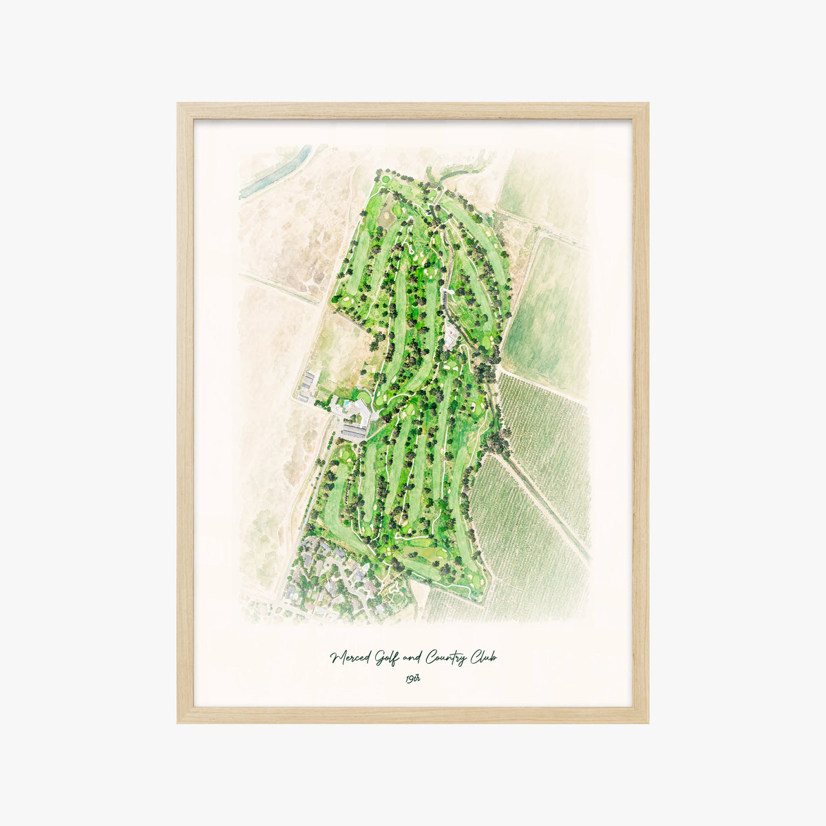 Merced Golf and Country Club wood frame