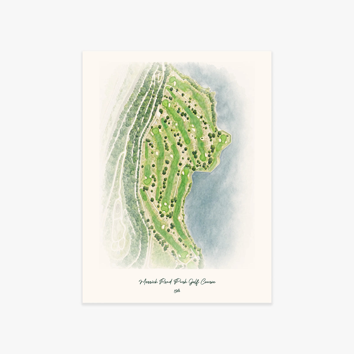 Merrick Road Park Golf Course printed artwork