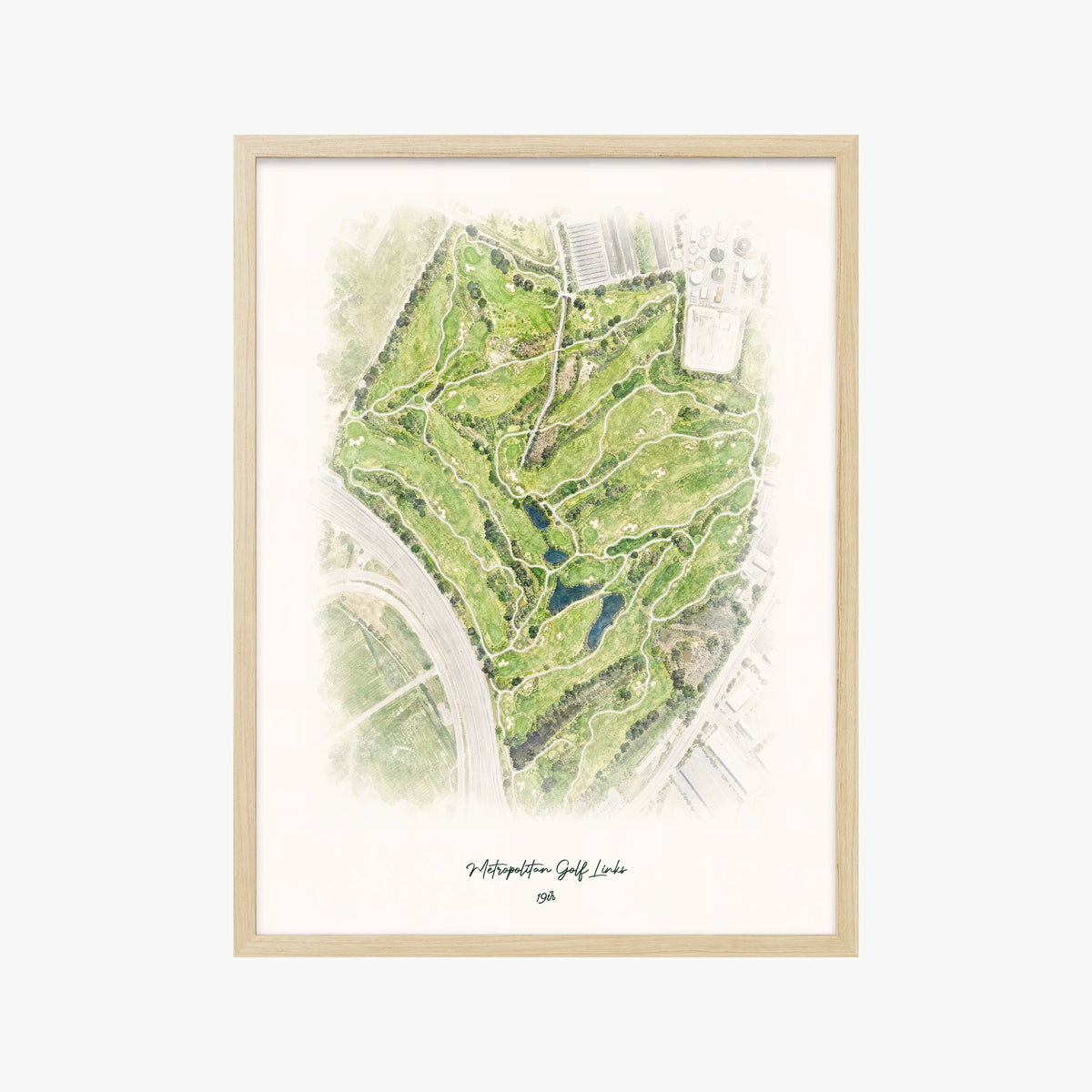 Metropolitan Golf Links wood frame