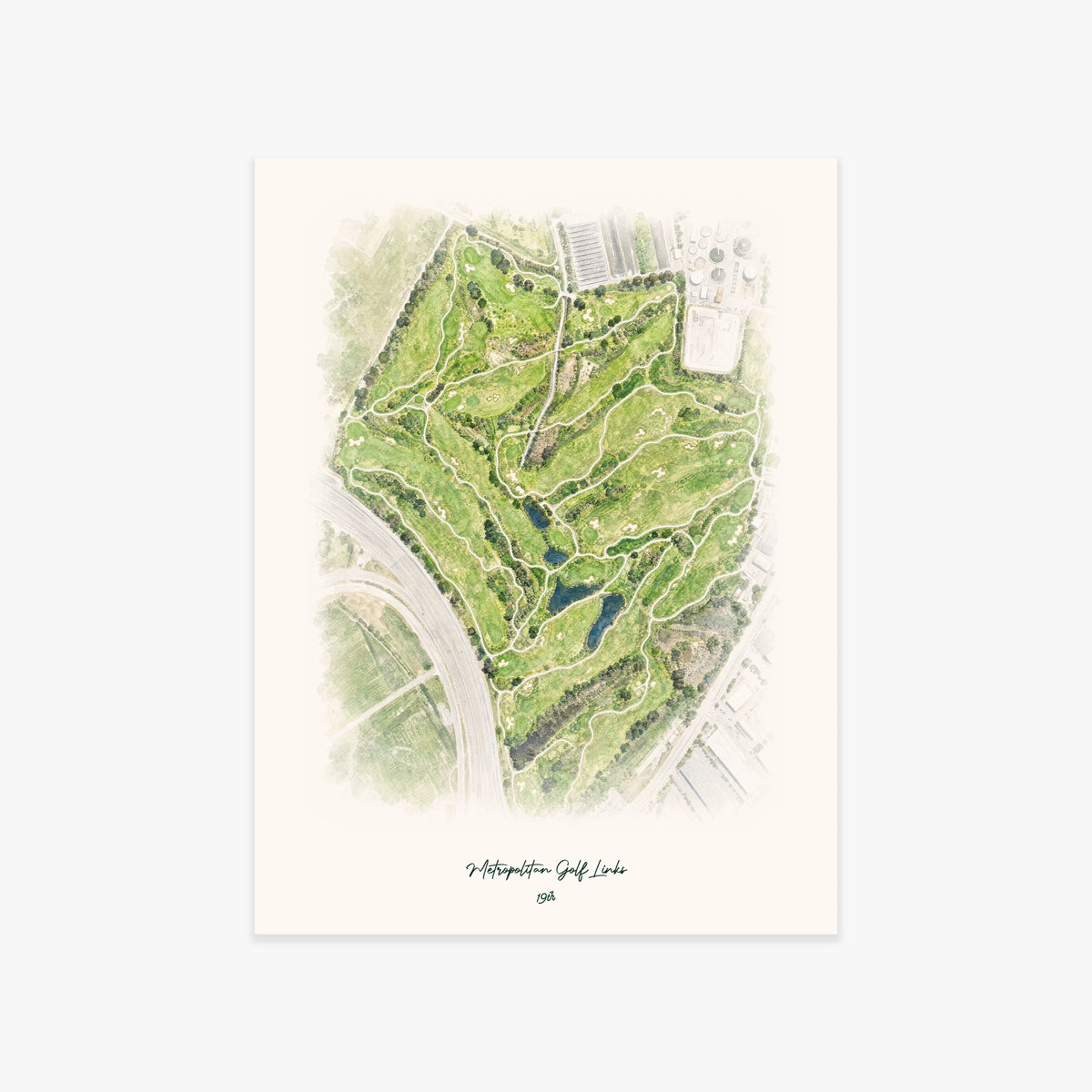 Metropolitan Golf Links printed artwork