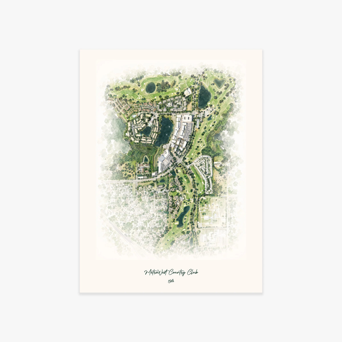 MetroWest Country Club printed artwork