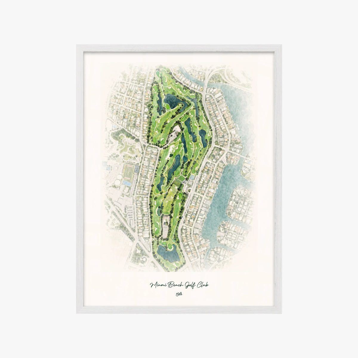 Miami Beach Golf Club white frame