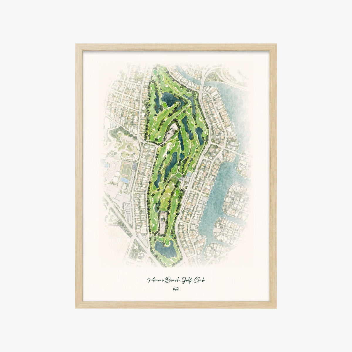 Miami Beach Golf Club wood frame