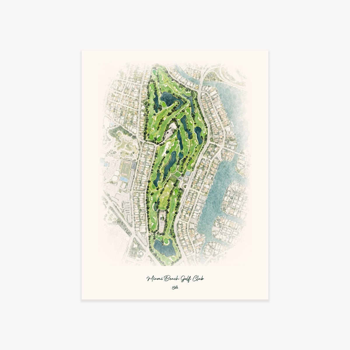 Miami Beach Golf Club printed artwork