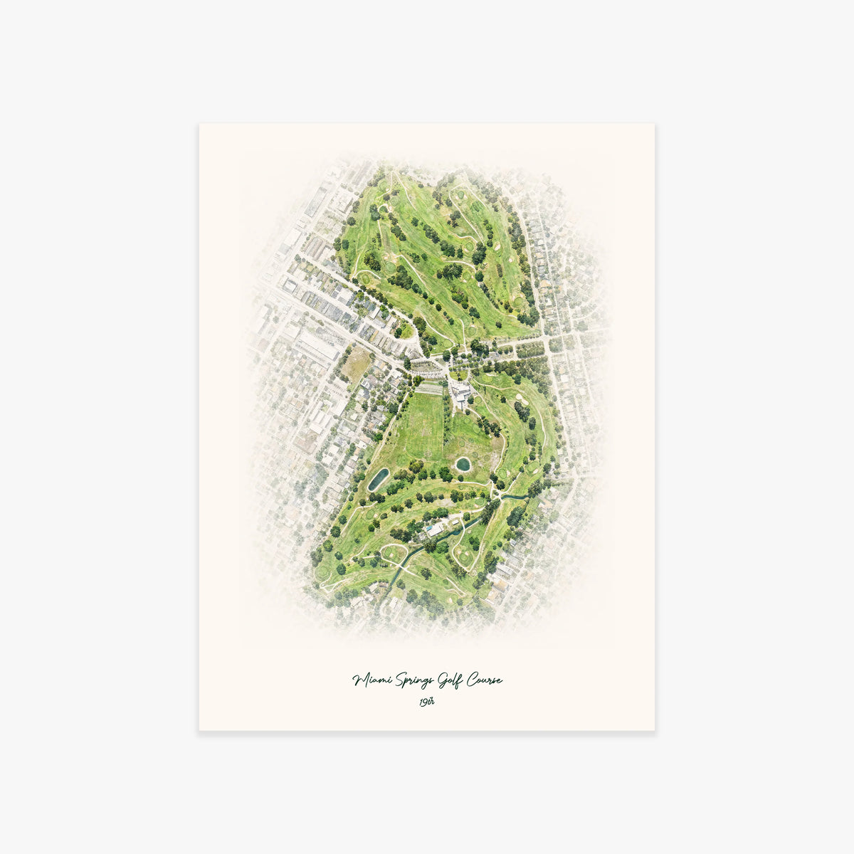 Miami Springs Golf Course printed artwork