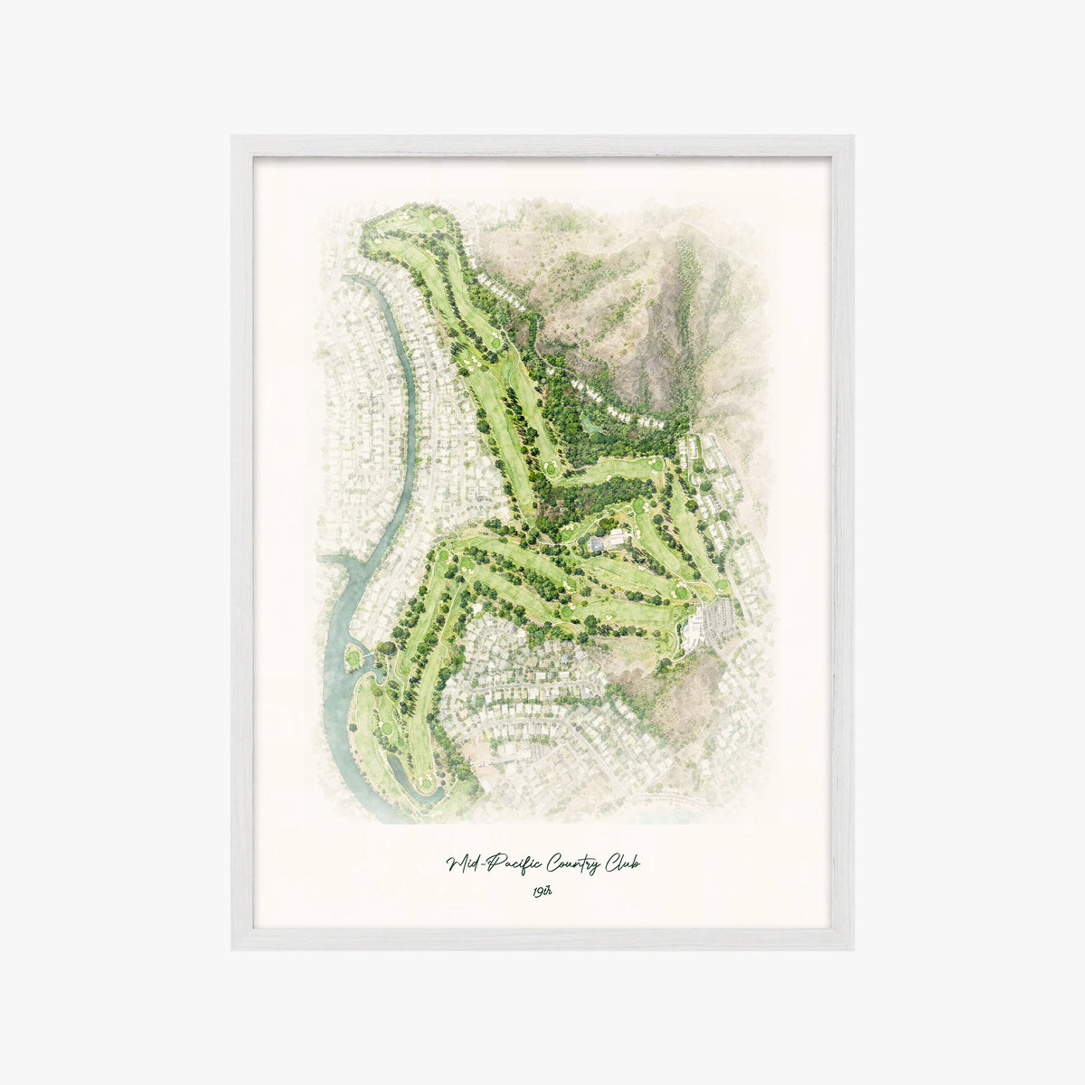 Mid-Pacific Country Club white frame