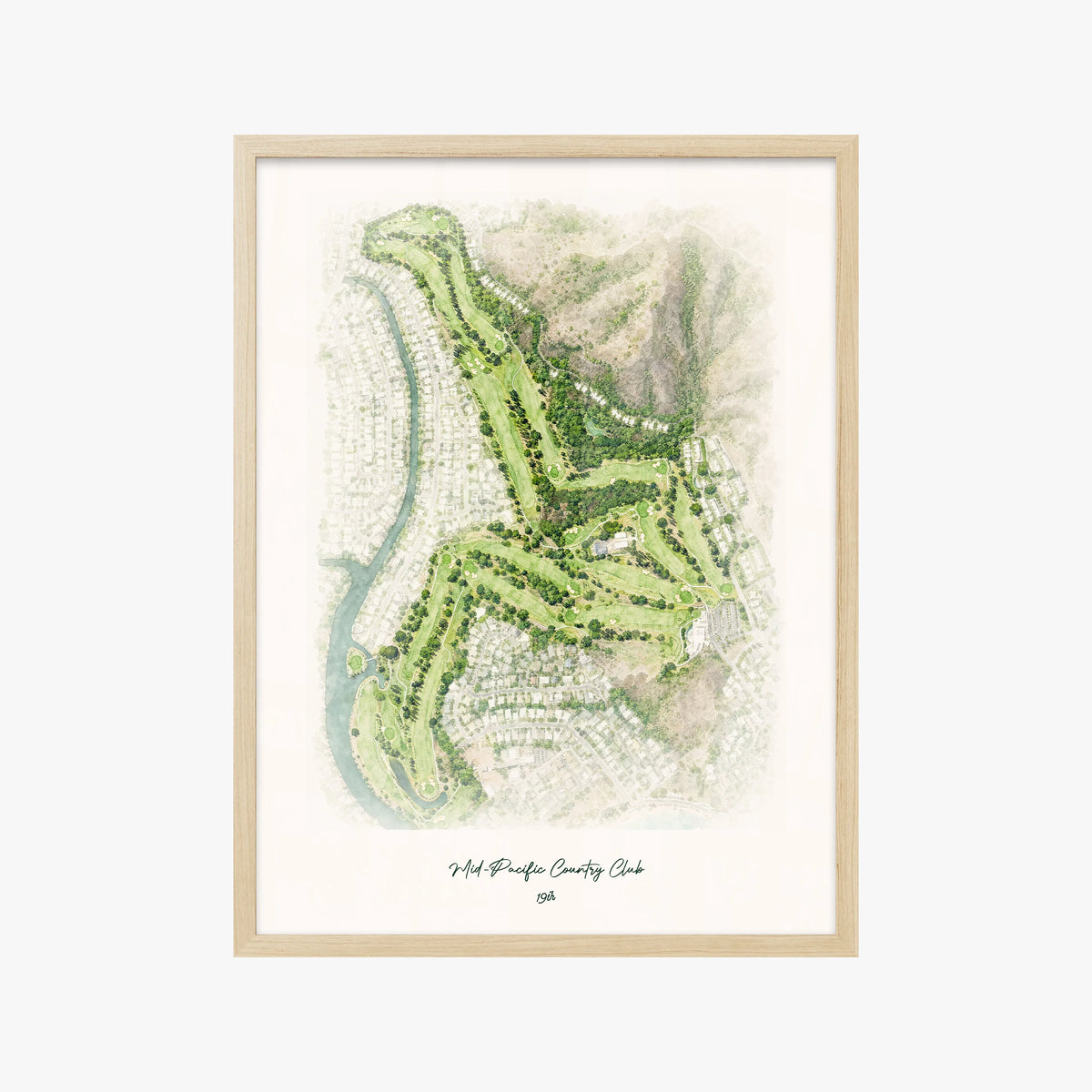 Mid-Pacific Country Club wood frame