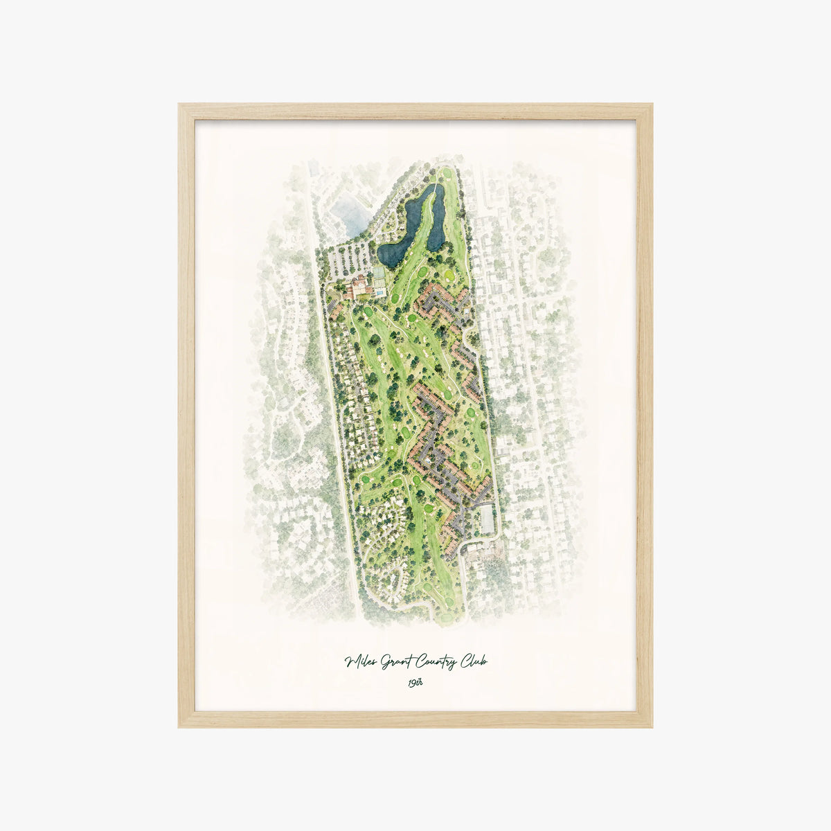 Miles Grant Country Club wood frame