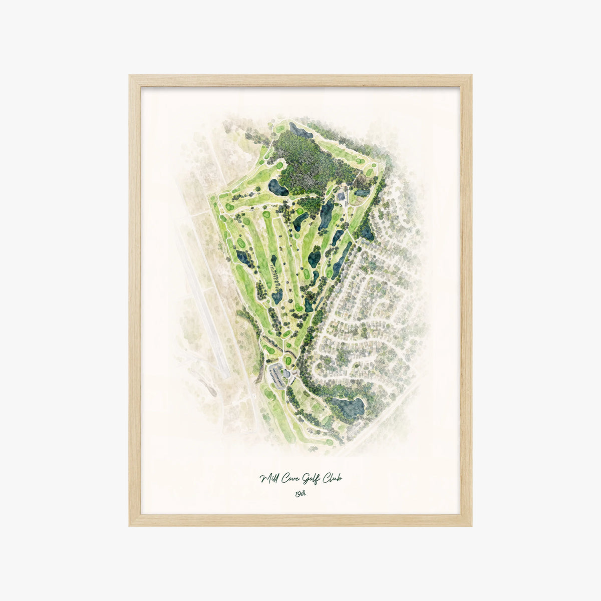 Mill Cove Golf Club wood frame