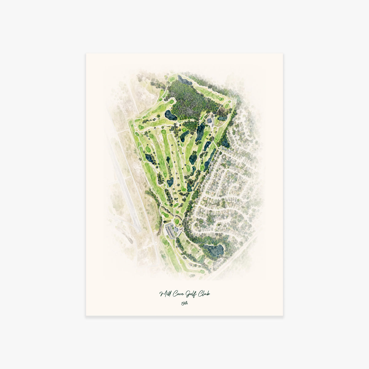 Mill Cove Golf Club printed artwork