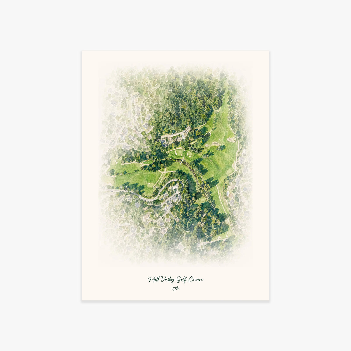 Mill Valley Golf Course printed artwork