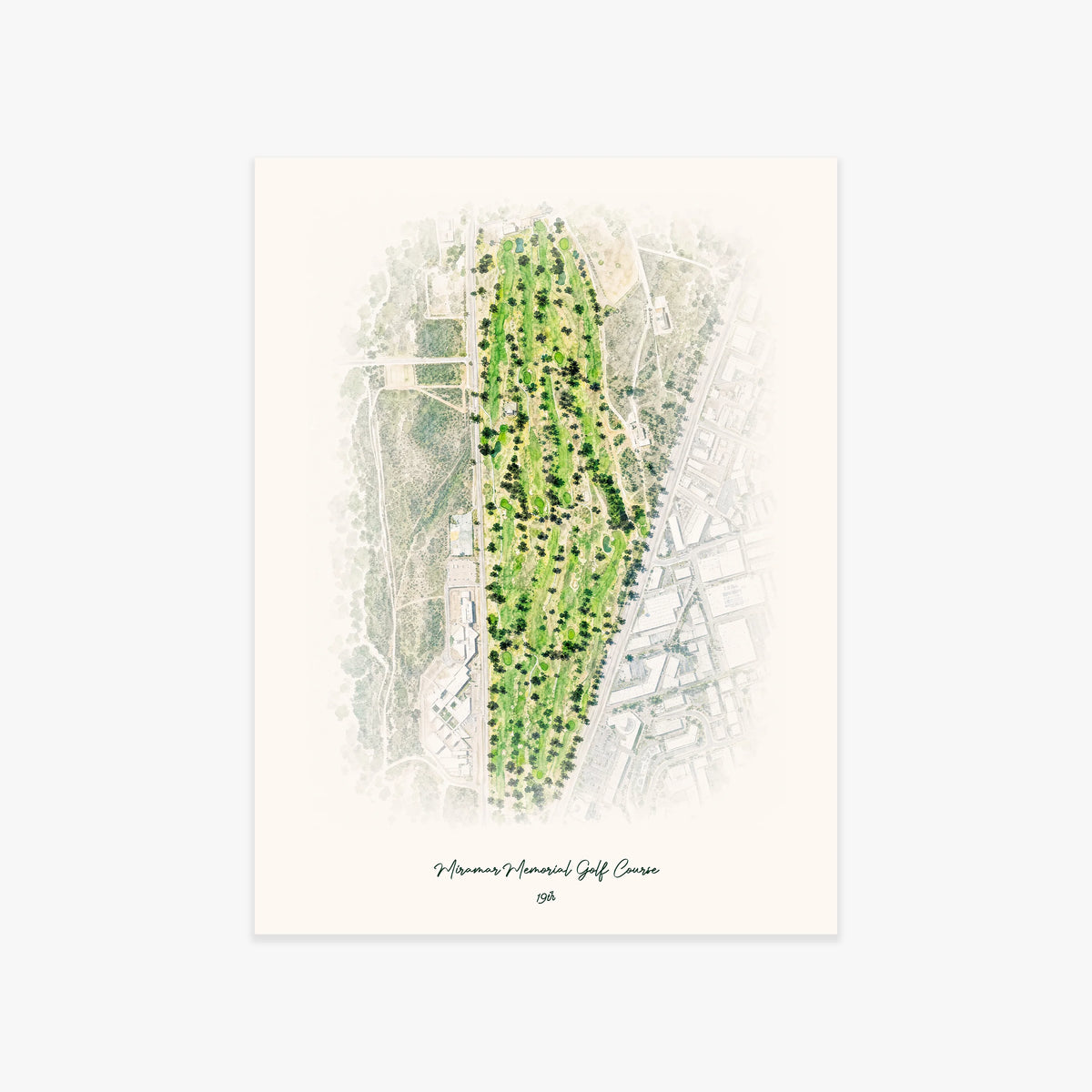 Miramar Memorial Golf Course printed artwork