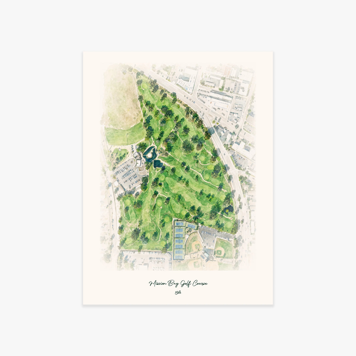 Mission Bay Golf Course printed artwork