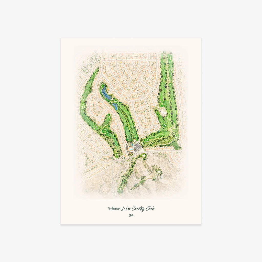 Mission Lakes Country Club printed artwork