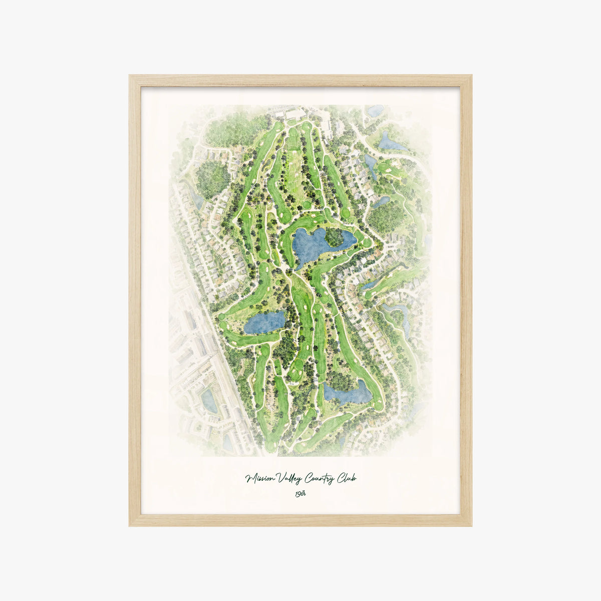 Mission Valley Country Club wood frame