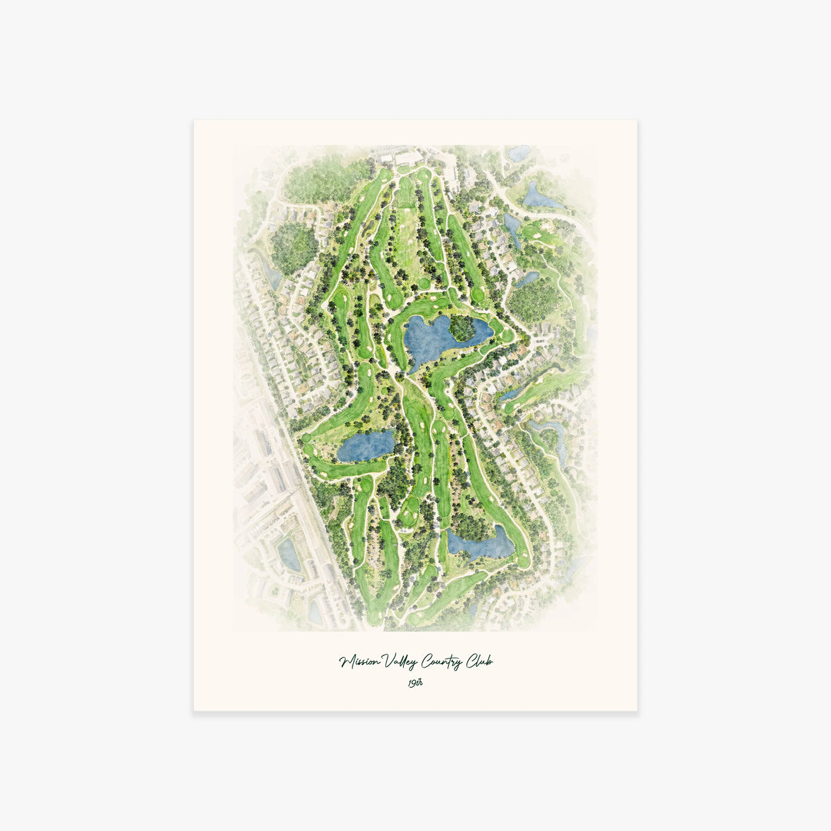 Mission Valley Country Club printed artwork