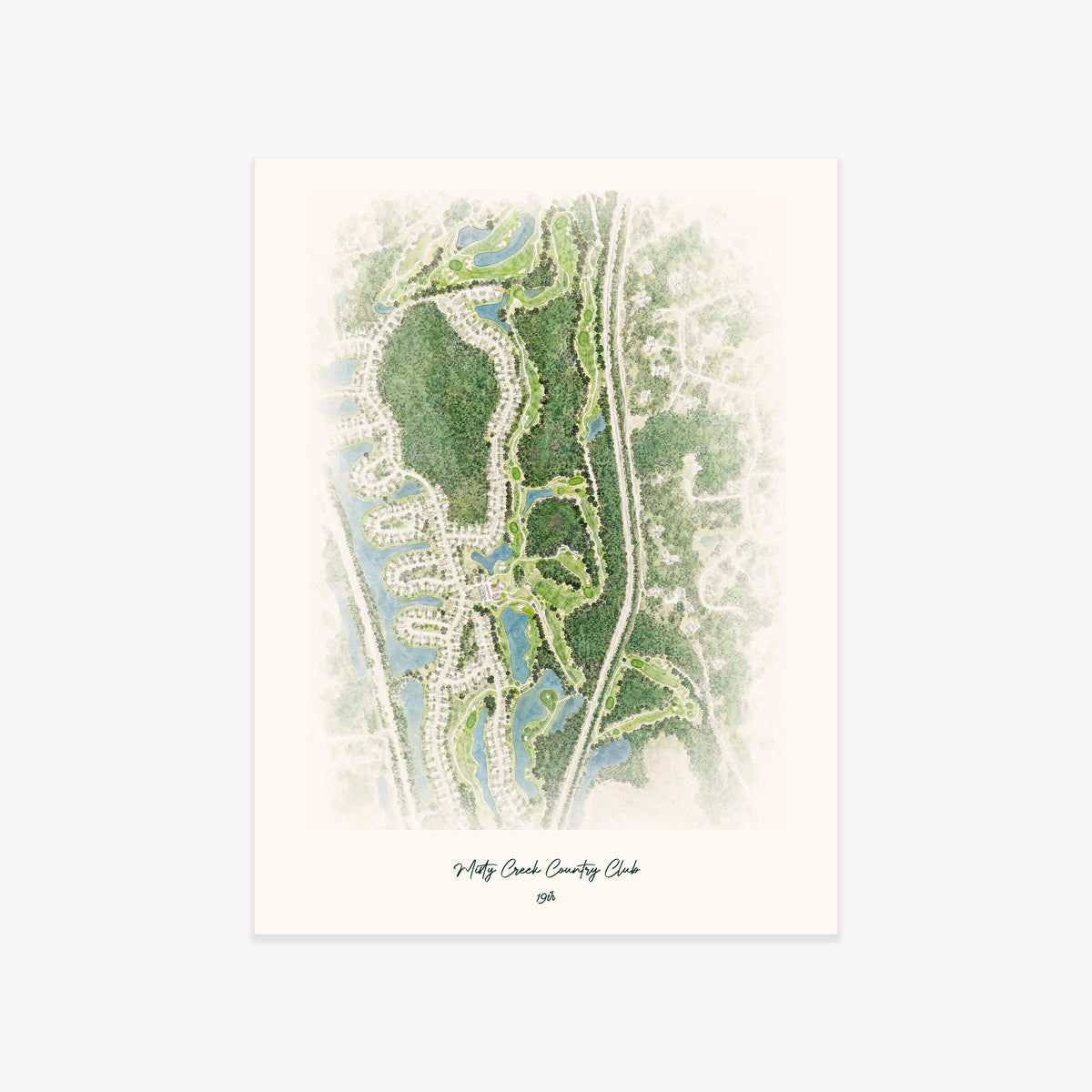 Misty Creek Country Club printed artwork