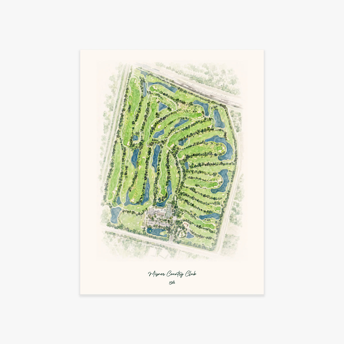 Mizner Country Club printed artwork